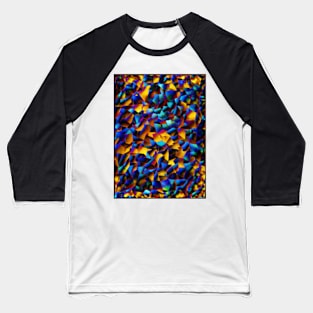 Shattered - Stained Glass Abstract Digital Art Baseball T-Shirt